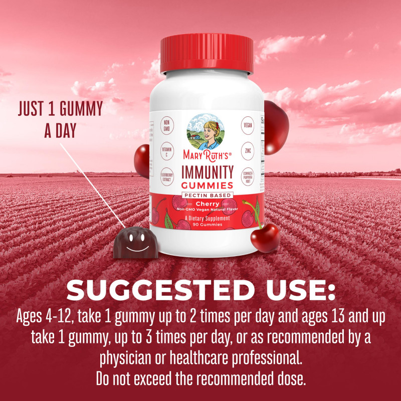 Mary Ruth's Immunity Gummies Jelly Vitamins 90 Pcs