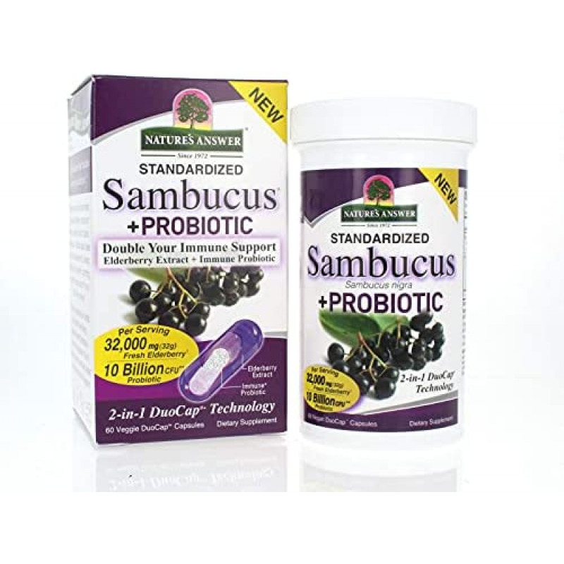 Nature's Answer Sambucus + Probiotic 60 Capsules
